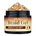 Edge Control Gel for 4C Hair Braiding Hair Gel Firm Hold, Hair Styling Wax Non-Greasy No Flaking Braid Gel (Edge Gel 1.7Oz +Braid Gel 1.7Oz)
