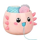 Schüssel zum Stricken – abnehmbarer Häkelbehälter, multifunktionale Spulenbox, Cartoon-Design, Aufbewahrungs-Organizer, niedlicher Schüsselspender, für Damen, Erwachsene, Anfänger, Häkeler, Stricker