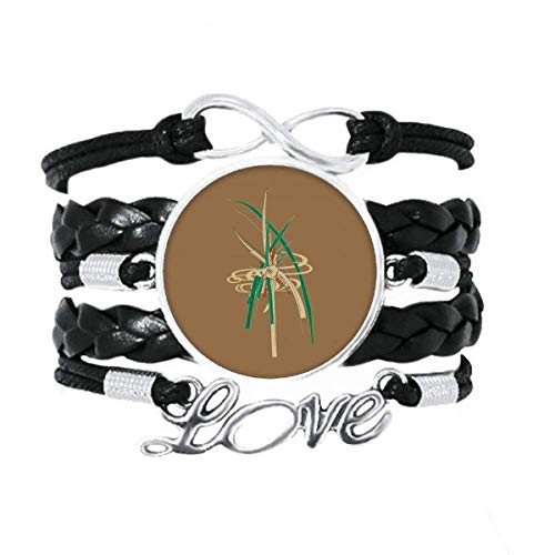 Bracelet en cuir japonais leaf amour pour accessoiriser vos tenues de tous les jours