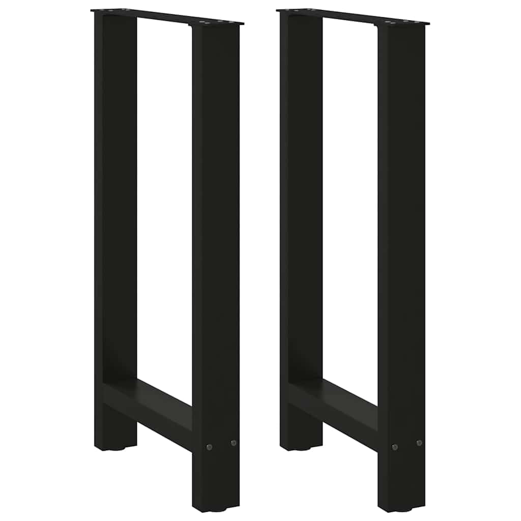 vidaXL Patas para Mesa de Bar Negras (2 Unidades, 40 x 90-91 cm, Acero)