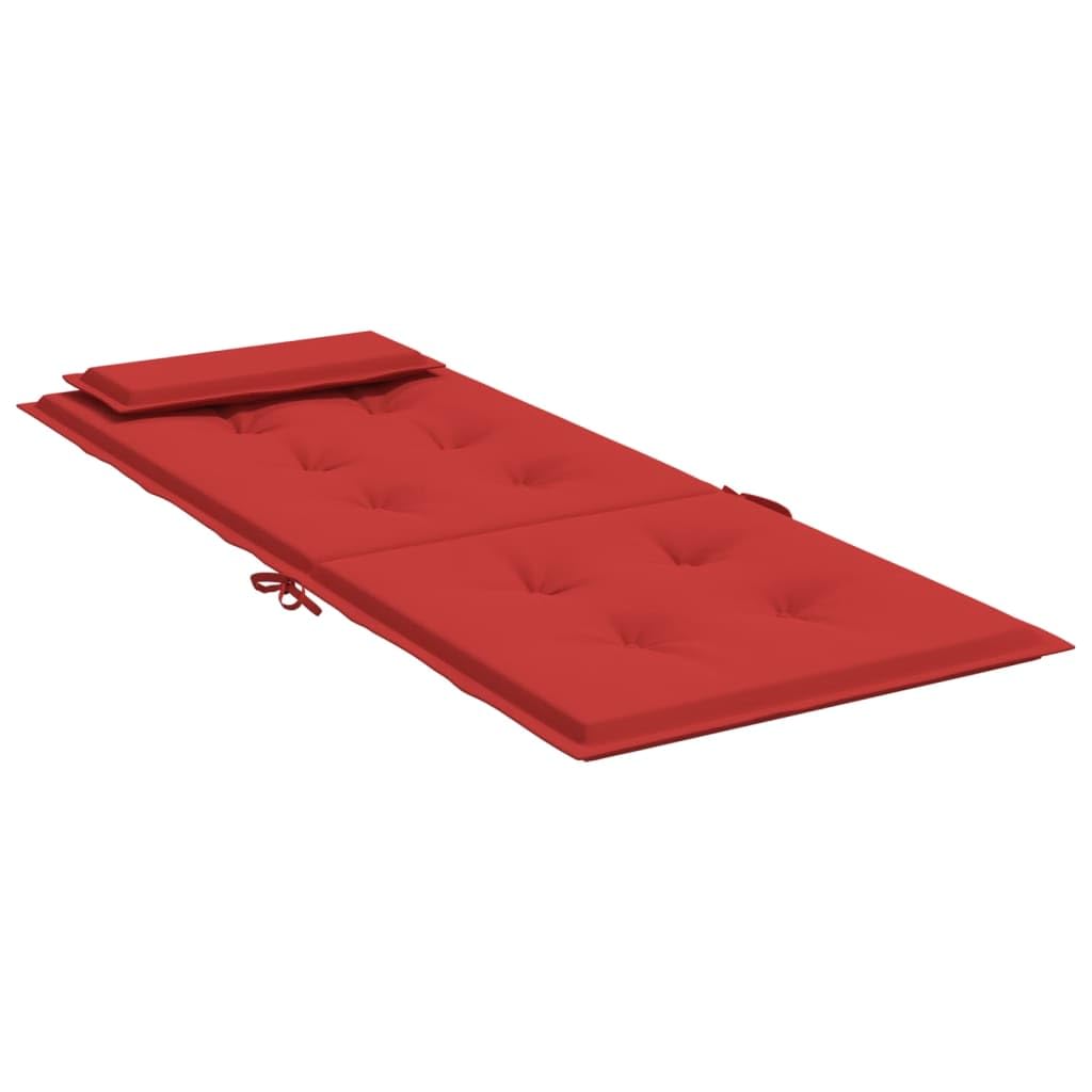 Homgoday Cojines Silla Exterior Rojos 120x50 cm - Oxford Impermeable, Fibra Espuma, Alta Resistencia, 6 Unidades