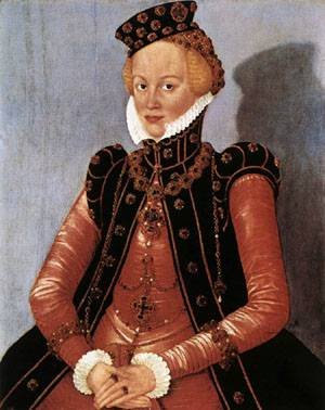 Peinture à l'huile de portrait par Lucas Cranach le Jeune - Reproduction 36x48 pouces