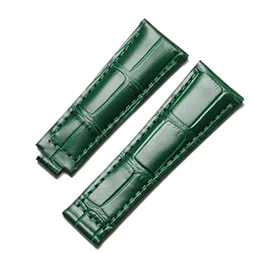Bracelet 20 mm cuir VOLINE vert LogType Green pour montre Water Yacht