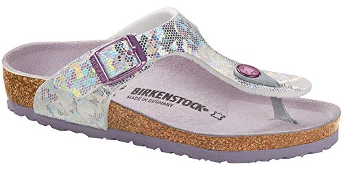 Birkenstock Children's Gizeh Hologram Silver/Lavender 31 N
