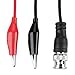 Fydun 2Pcs Oscilloscope Test Cable, Probe BNC Male Plug Cable, Industrial & Scientific Q9 to Clamp/Holder 0.5m