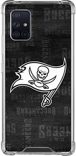 Skinit Clear Phone Case Compatible with Galaxy A71 5G - Officially Licensed NFL Tampa Bay Buccaneers Black & White Design