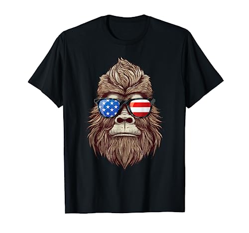 Occhiali da sole Bigfoot 4 luglio American USA Flag Patriotic Maglietta