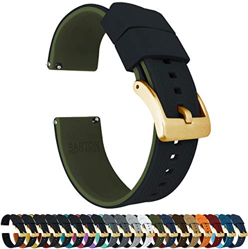 Image of BARTON Elite Silicone Watch Bands - Gold Buckle Quick Release