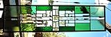Beveled Diamond Stained Glass Window Panel Green