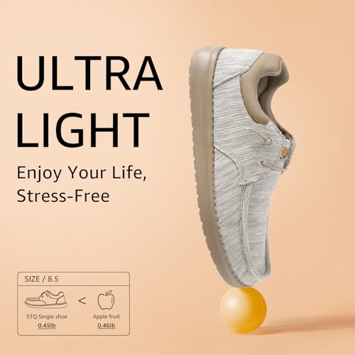 STQ Men's Lace up Loafers丨Orthopedic Ultralight Boat Casual Shoes with Arth Support3