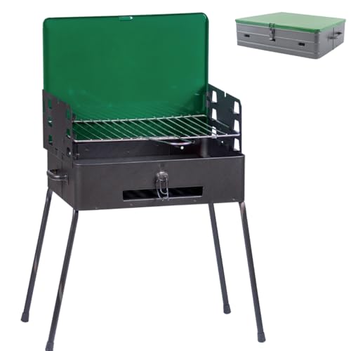 Barbecue a Carbone richiudibile a Valigetta Dotato di Gambe Smontabili