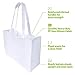 ZENPAC Reusable Tote Bags, Fabric Grocery Bags Large, Multi Color Fabric for Shopping, Gift Wrap, Merchandise, Party, Take-Out, Retail Use, Bulk, 16x6x12, 12 Pack