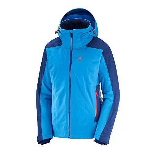 SALOMON Brilliant Veste de ski imperméable pour homme en bleu cobalt taille M