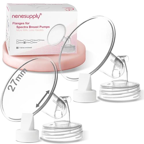 Nenesupply 27mm Flange and Duckbil Valves Compatible with Spectra S1 Spectra S2 Breastpump Replacement to Spectra Pump Parts and
