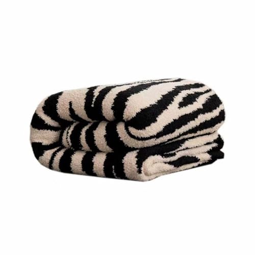 Manta de Forro Polar Suave y Acolchada ELASAD con Estampado de Cebra Negro y Blanco, 50x70 Pulgadas miniatura 6