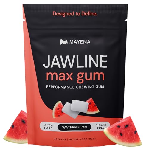 Mayena Jawline Max Gum (Watermelon) | Ultra-Hard Chewing Gum for ...