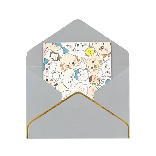 メッセージカード ちいかわ グリーティングカード かわいい 挨拶状 年賀状 感謝カード 金箔押し 封筒付き 多機能 レター用品 お誕生日 結婚式 記念日 職場 バレンタイン 人気 贈り物 プレゼント