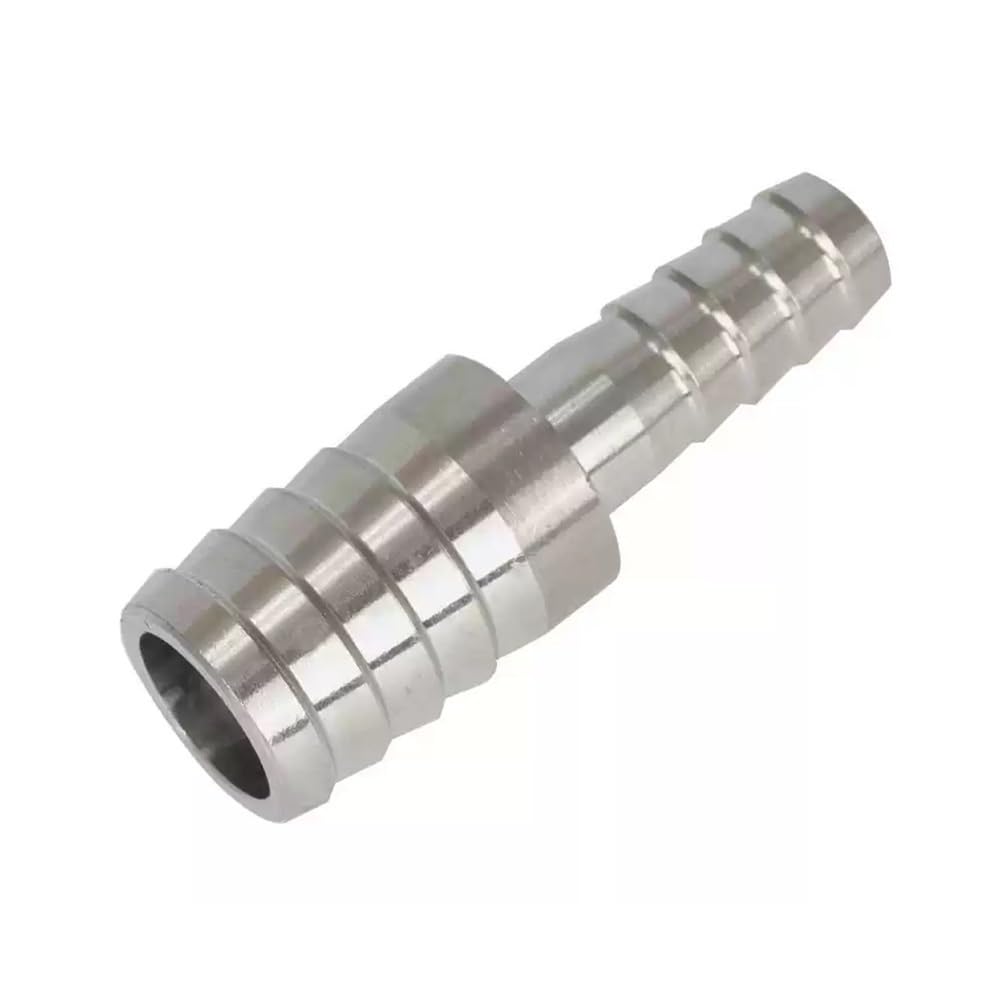 Stainless Steel Male Barb, 304 Stainless Steel Double Pagoda Hose Barb Pipe Union Fitting, Gas Air Oil, Multiple Sizes(20MM*14MM)