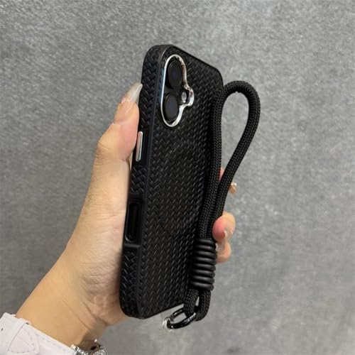 Étui en cuir tissé iPhone 13 Pro Max : oubliez les chutes avec la chaîne intégrée