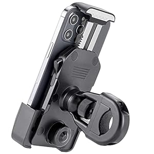 Fiets-telefoonhouder stuur, 360 graden draaibaar, telefoonhouder, dubbele vergrendeling, fietsstandaard, compatibel met iPhone, Samsung, Huawei, Sony, 4,5-7 inch smartphones