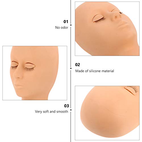 Minkissy Cílios Extensão Conjunto de Exercícios de Prática Manequim Cabeça Com 4 Pares Substituição