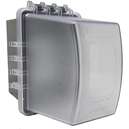 Sealproof 1-Gang Weatherproof In Use Outdoor Outlet Extra Deep Cover | Lockable, UL Extra Duty...