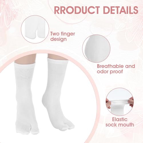 4 Pairs Japan Tabi Socks for Flip Flop, Elastic Cotton Split Toe Socks Japanese Toes Separated Socks for Men Women Geta Samurai4