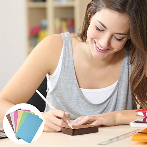 Primbeeks 300Pcs Premium Blank Business Cards, 6 Colors Kraft Cards, 3.5" X 2.2" Small Blank Cards, Blank Cardstock Cards, Small Note Cards, Plain Business Cards, Message Card Kraft Note Paper Tags #TOP4