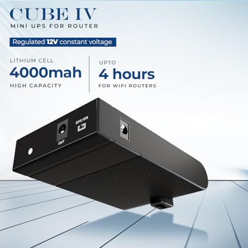 LAPCARE Cube IV Mini UPS for WiFi Router| Up to 4 Hours PowerBackup |Router UPS Compatible with 12V - Image 2