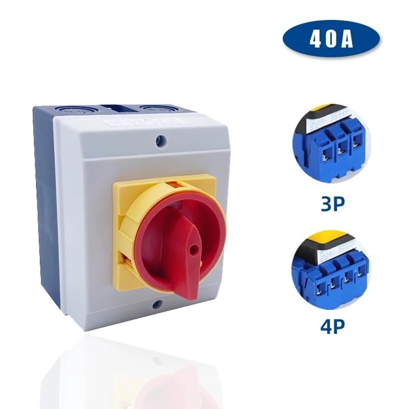 40A Isolator Disconnect Switch YMD11-40D Padlock ON-OFF 3P With Bo
