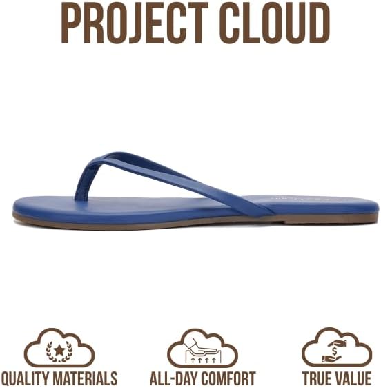 Project Cloud Flip Flops for Women Footwear- Lightweight and Memory Foam Insole Sandals for Women 2026 - Durable Non-Slip Beach Essentials Flats for Women Sandals (Foundations) - Image 4