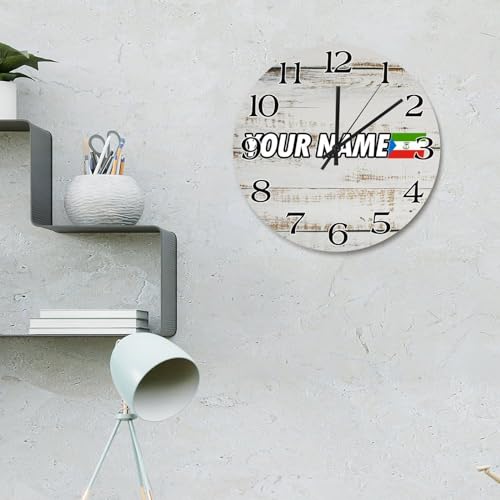 Horloge murale drapeau Guinée équatoriale 38 cm pour salon - 3