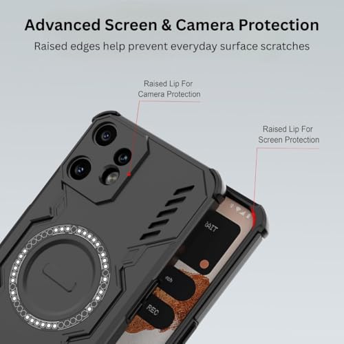 Image of Back Cover Case for CMF Phone 2 Pro 5G | 360 Protection Mobile Phone Case Mag-Safe | Camera Protection | Back Cover for CMF Phone 2Pro 5G / 2 Pro 5+G - Black TPU+PC