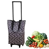 Lebensmittel Einkaufswagen – Tragbarer -Trolley | Schultertragewagen, Lieferwagen Für Einkäufe | Einkaufshelfer Fürs Supermarkt, Markt, Picknick, Transport, Leicht, Robust, Zusammenklappbar