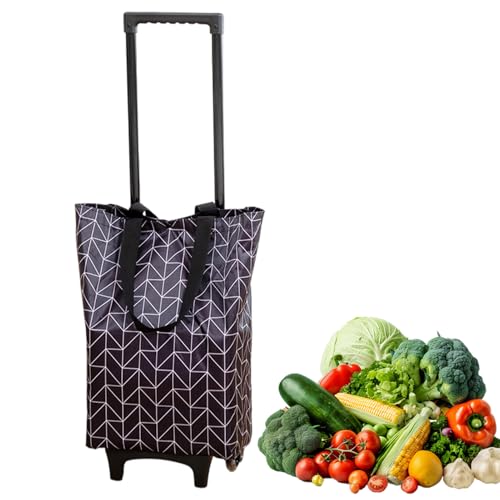 Carro De La Compra | Carro De La Compra Manual Plegable Con Ruedas | Utilitario De Compras Para Casa Viaje Dormitorio Hotel Restaurante Apartamento Y Alquiler