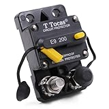 T Tocas Disjoncteur Hi Amp à double goujon de 0,95 cm 200 A avec réinitialisation manuelle commutable | Certifié UL | Fusible automobile 12 V   48 V CC étanche IP67 200 A