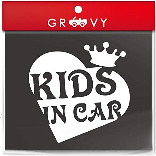 Amazon 赤ちゃん 子供 乗ってます ステッカー Kids In Car ハート 王冠 キッズ イン カー 横乗り かわいい おしゃれ 車 ブランド アウトドア シール おもしろ 1195 ホワイト ステッカー デカール 車 バイク