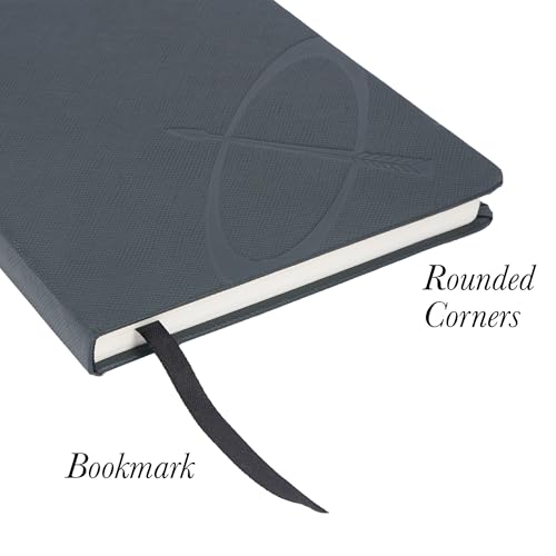 Image of Parker Premium Hardbound Notebook, Grey, Leather Finish, 174 Ruled Pages, 80 GSM Ivory Paper - Ideal for Office, Professional & Personal Use