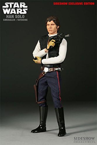 Sideshow Heroes of The Rebellion Collectibles Star Wars Deluxe Figura de acción de 12 pulgadas Han Solo Smuggler (Tatooine) Exclusivo disponible en Yaxa Costa Rica