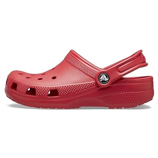 Crocs Unisex-Child Classic Clogs, Varsity Red, 4 Big Kid