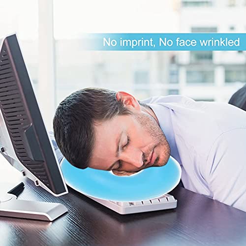 Wakects Silikon-Gel Gelkissen, Gesicht Massageliege 4 Farben Wiederverwendbares Massage Gesicht Kissen Pad für Beauty Salon SPA 30 x 1,8 cm (Himmelblau)