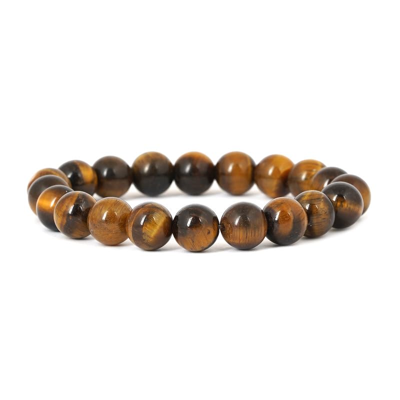Craft Shipper Unisex Healing Semi Precious Gem Stone Stretchable Bracelets (Brown Tiger Eye) (B0CQH932JC) Amazon Price History, Amazon Price Tracker