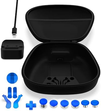 Complete Component Pack for Elite Controller Series 2 - Accessories Replacement Parts Repair Kit with Storage Case, Charging Dock and Charger Cable, 6 Thumbsticks, 4 Paddles, 1 D-Pad