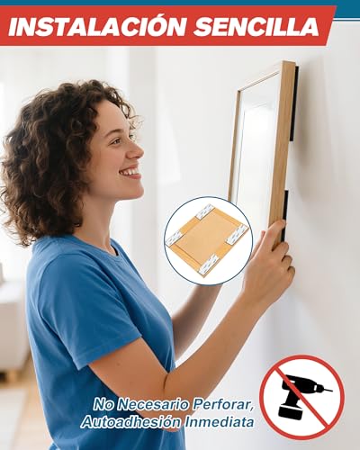 Miniatura 5 de Emitever Autoadhesiva Doble Cara, 50x100mm Tiras Hook Y Loop Tape Extrafuerte, Para Marcos De Fotos, Mosquiteras, Alfombrillas, Automóviles Y Hecho A Mano Negro, 50mmx100mm 20pares