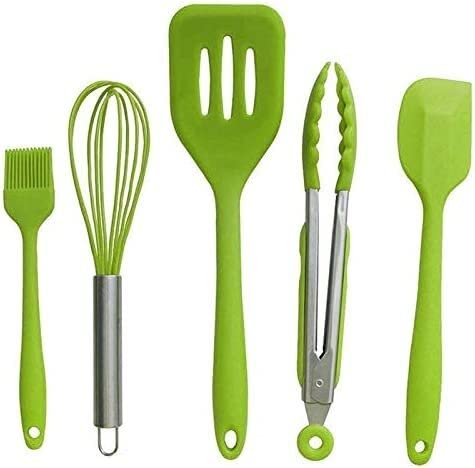 SKUZA Küchenutensilien-Set, 10-teiliges Küchenutensilien-Silikon, hitzebeständige Küchen-Kochutensilien, Antihaft-Backwerkzeug, Kochwerkzeug-Sets
