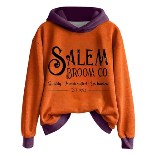 Halloween Hoodies for Girls Kids Cute Ghost Graphic Spooky Season Sweatshirt Oversized Long Sleeve Preppy Clothes