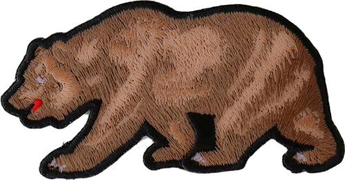 California Bear Patch - 3.5x1.8 inch. Embroidered Iron on Patch