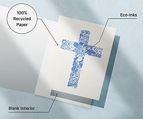 Image of Twigs Paper Christian Cross Greeting Cards, 12 Blank Note Cards
