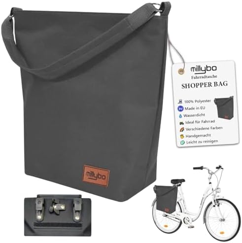 millybo Shopper Bag Fahrradtasche Gepcktrgertasche Fahrrad Tasche :  Amazon.de: Sport & Freizeit