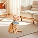 Cute Footprint Cat Collar with Bell - Breakaway Safety Collar for Small Cats & Dogs - Adjustable Nylon Pet Collar- Lightweight & Comfortable for Everyday Wear, Training & Outdoor Use (Light Blue)